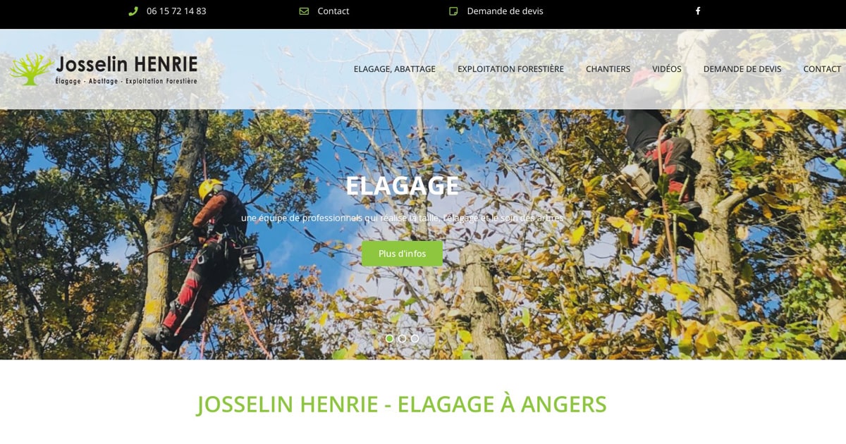 Site internet vitrine Josselin Henrie