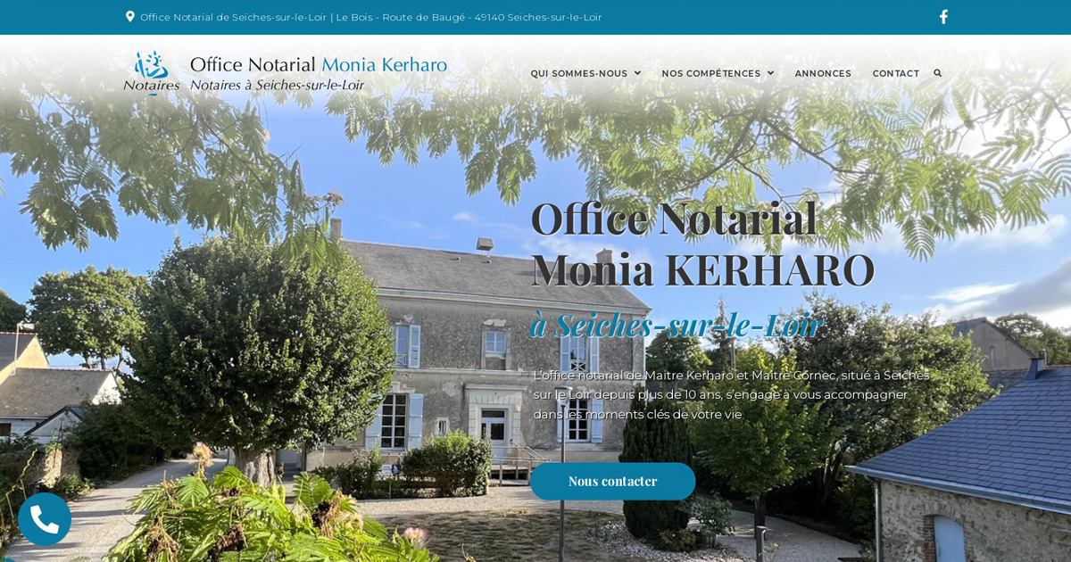 Site internet vitrine Office Notarial Monia Kerharo