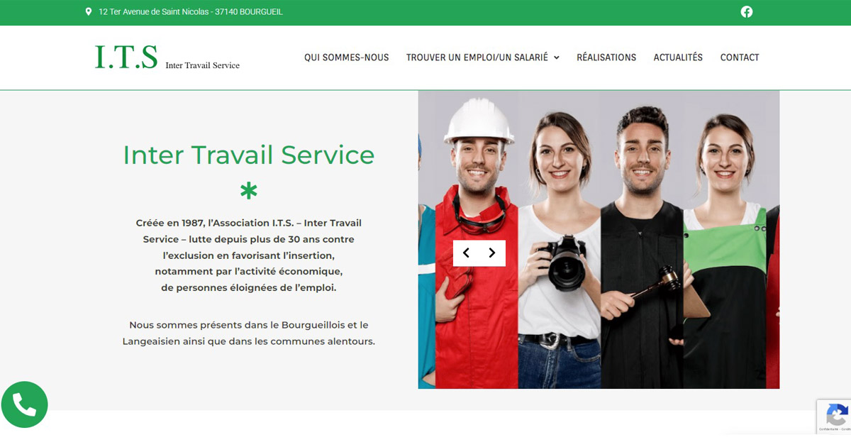 Site internet vitrine Inter Travail Service