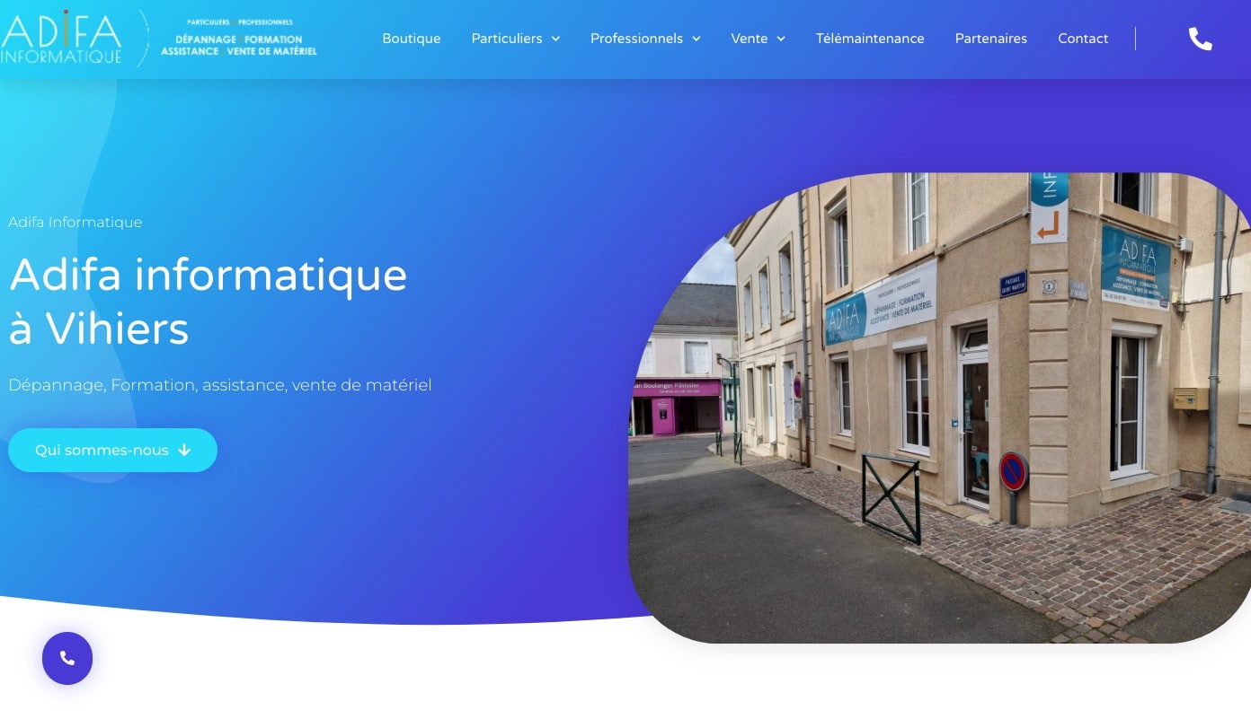 Site internet vitrine Adifa