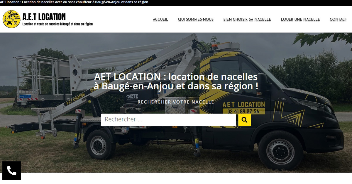 Site internet vitrine AET Location