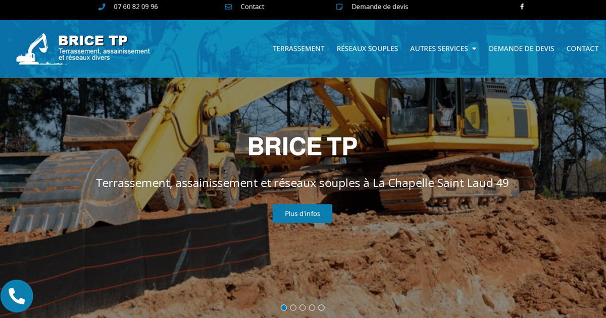 Site internet vitrine Brice TP