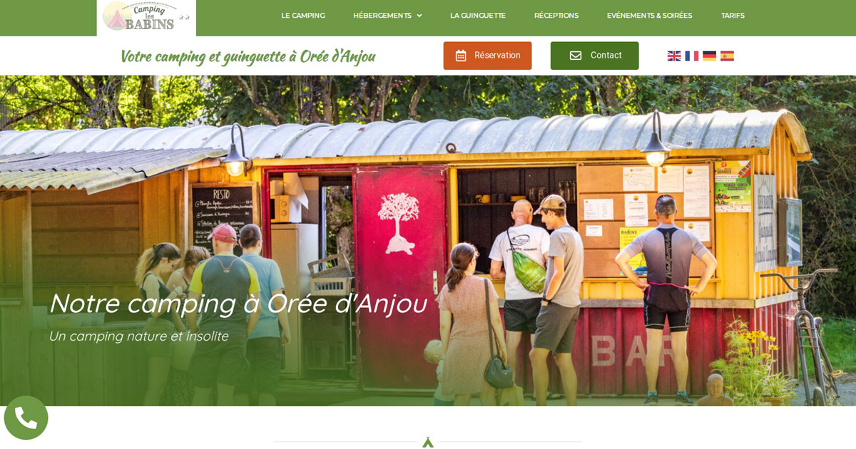 Site internet vitrine Camping Les Babins