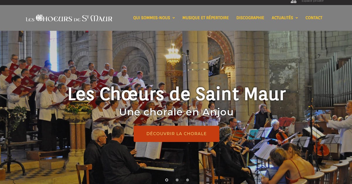 Site internet vitrine Choeurs de Saint Maur