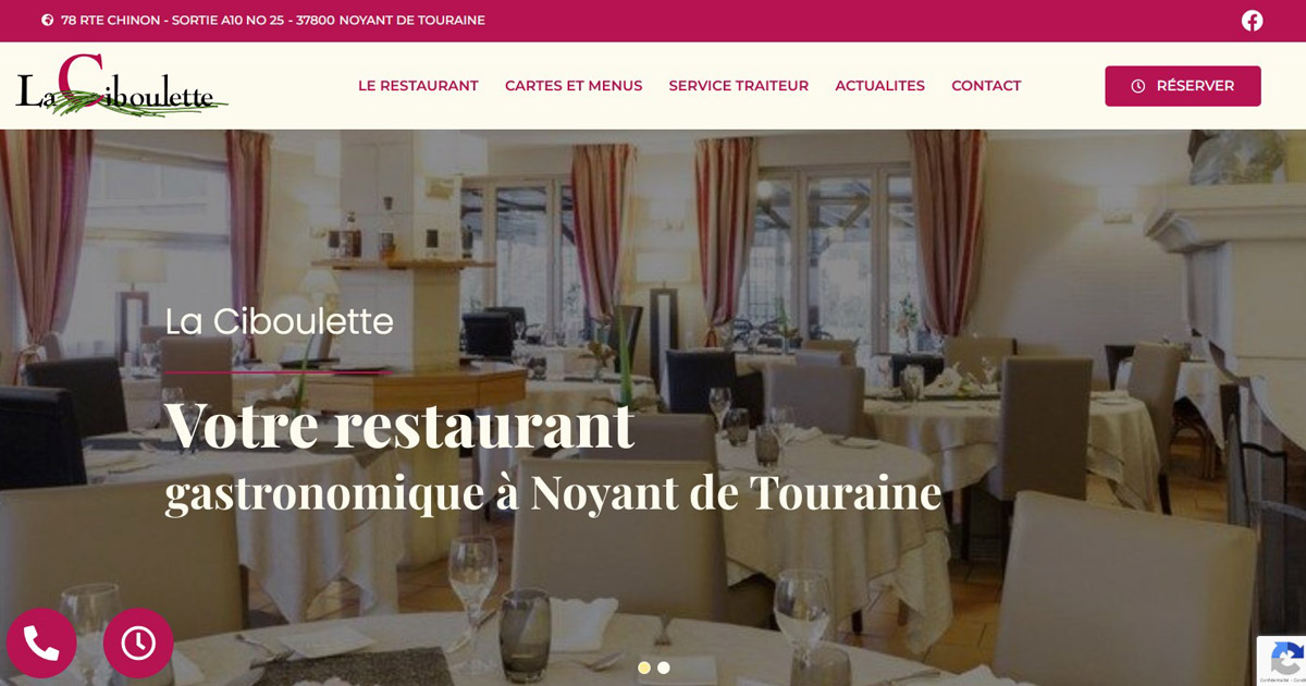 Site internet vitrine Restaurant La Ciboulette