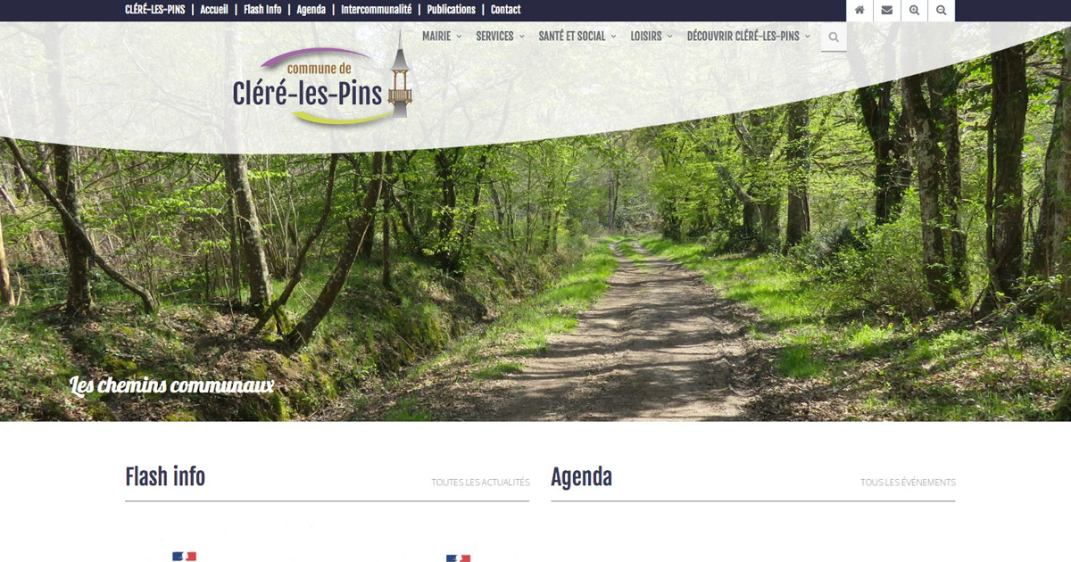 Site internet Mairie de Cléré-les-Pins