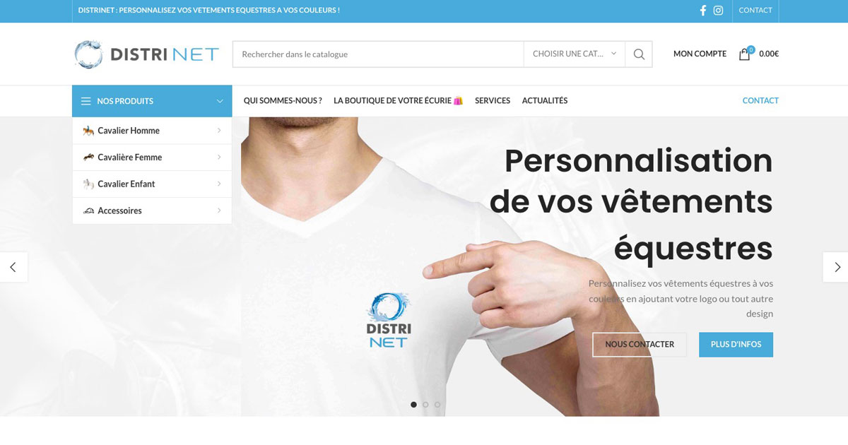 Site internet vitrine Distrinet