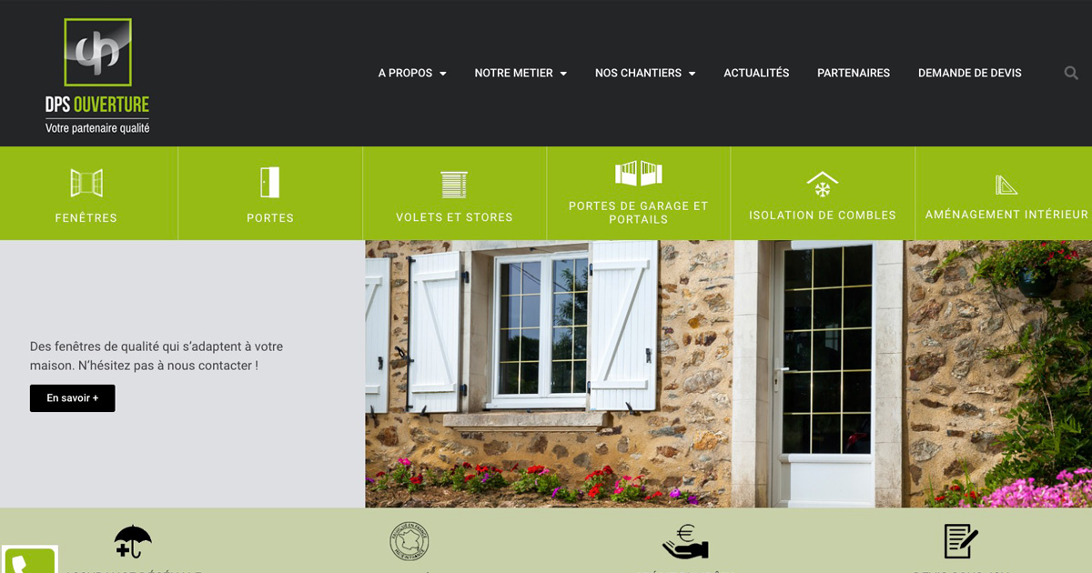 Site internet vitrine DPS Ouverture
