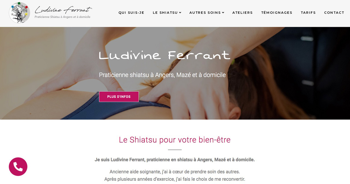 Site internet vitrine Ludivine Ferrant