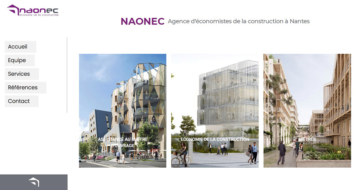 Site internet vitrine Naonec à Nantes