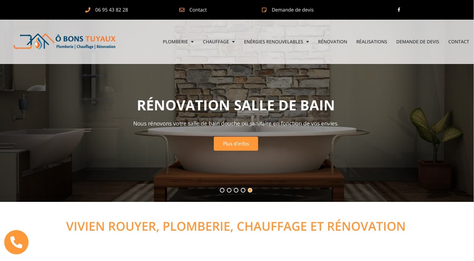 Site internet vitrine O Bons Tuyaux