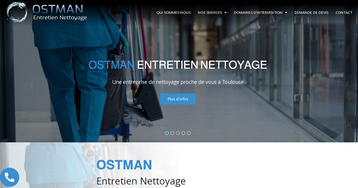 Site internet vitrine Ostman Nettoyage