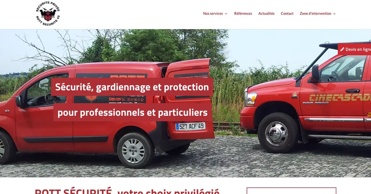Site internet vitrine Rott Sécurité