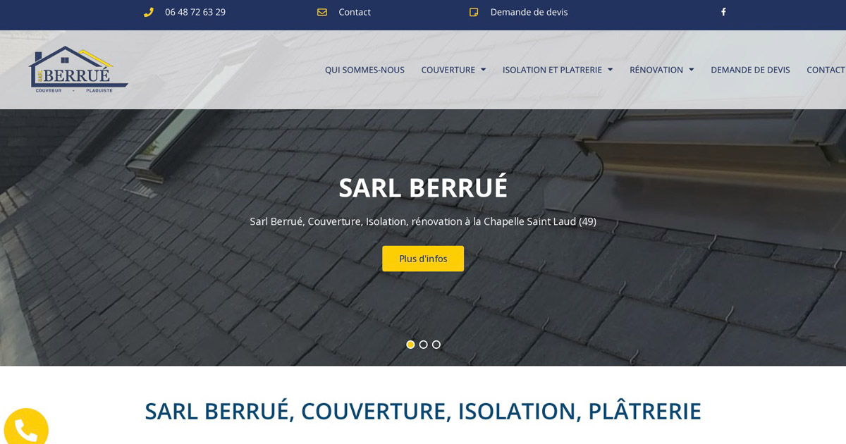 Site internet vitrine SARL Berrué