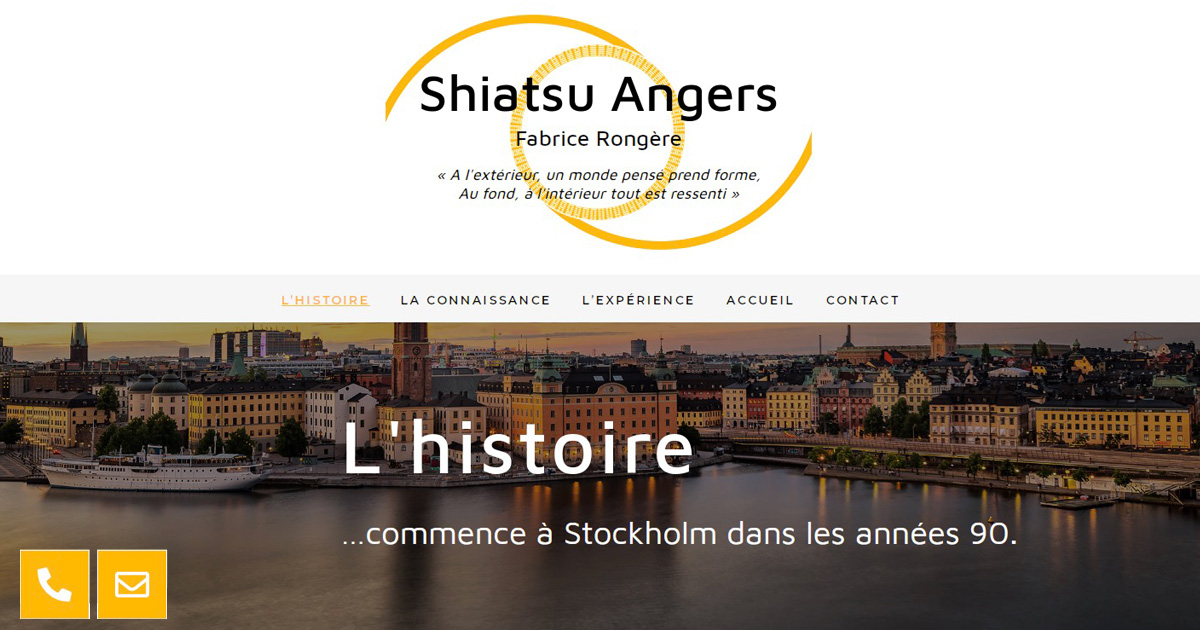 Site internet vitrine Shiatsu Angers