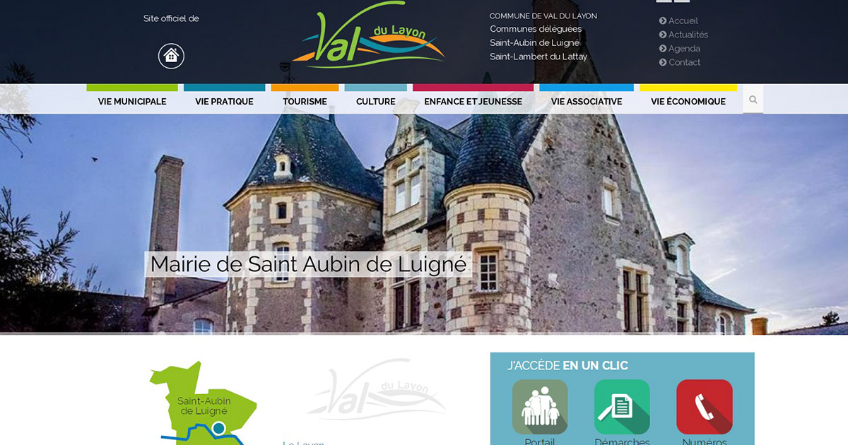 Site internet Mairie de Val du Layon