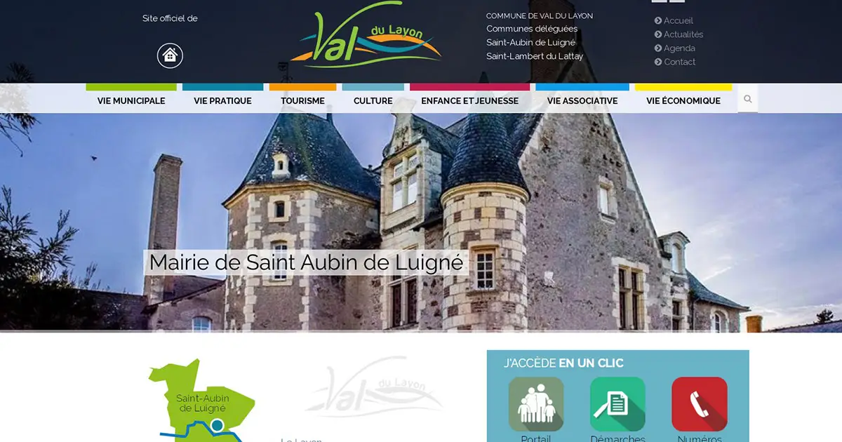 Site internet Mairie de Val du Layon