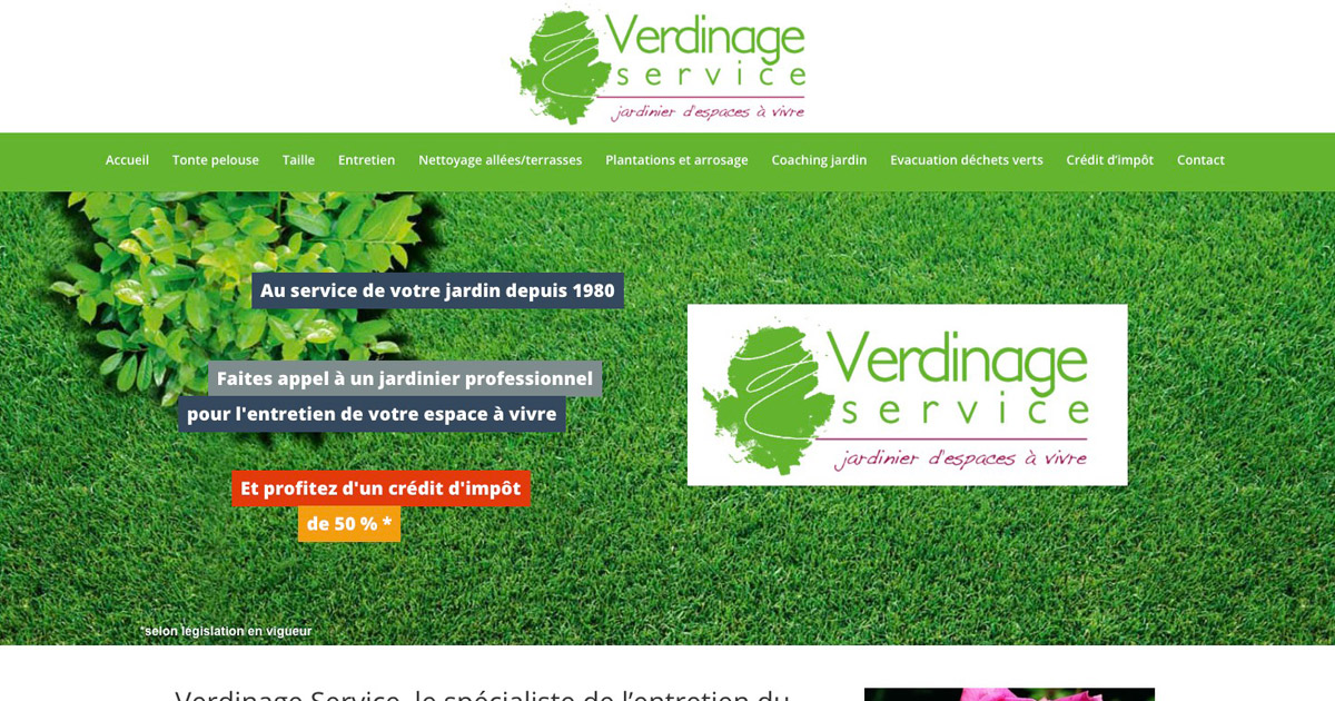 Site internet vitrine Verdinage Service