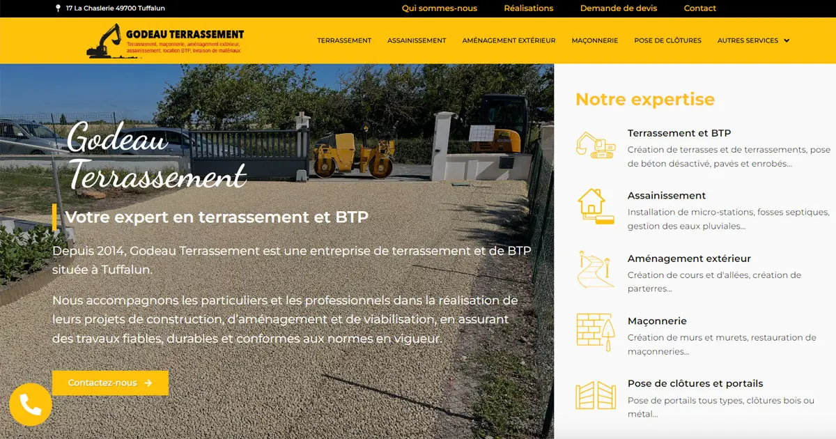 Site Internet Godeau Terrassement